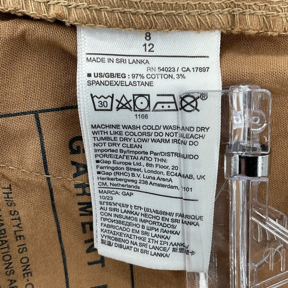 NWT GAP Downtown Khaki Pants Women 8 Mojave Mid Rise Stretch Chino Garment Dyed - Picture 5 of 10